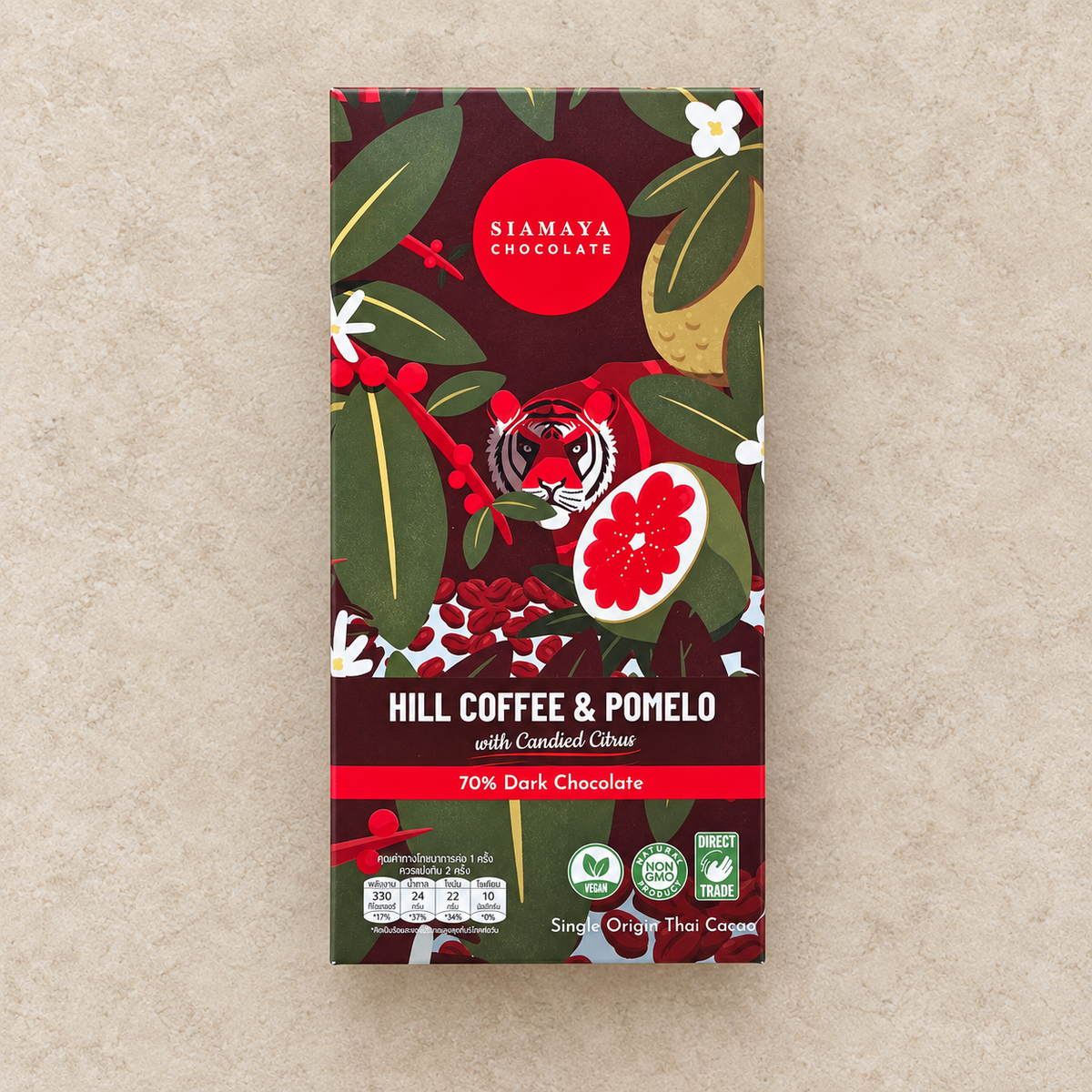 Siamaya Hill Coffee & Pomelo 70% Dark Chocolate Bar