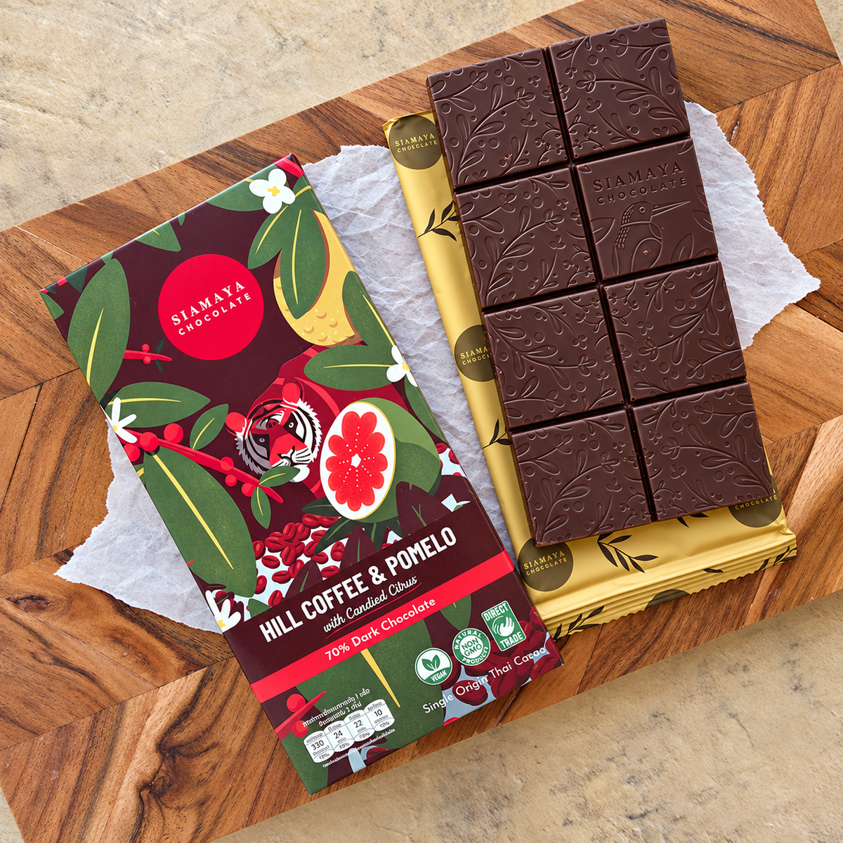 Siamaya Hill Coffee & Pomelo 70% Dark Chocolate Bar
