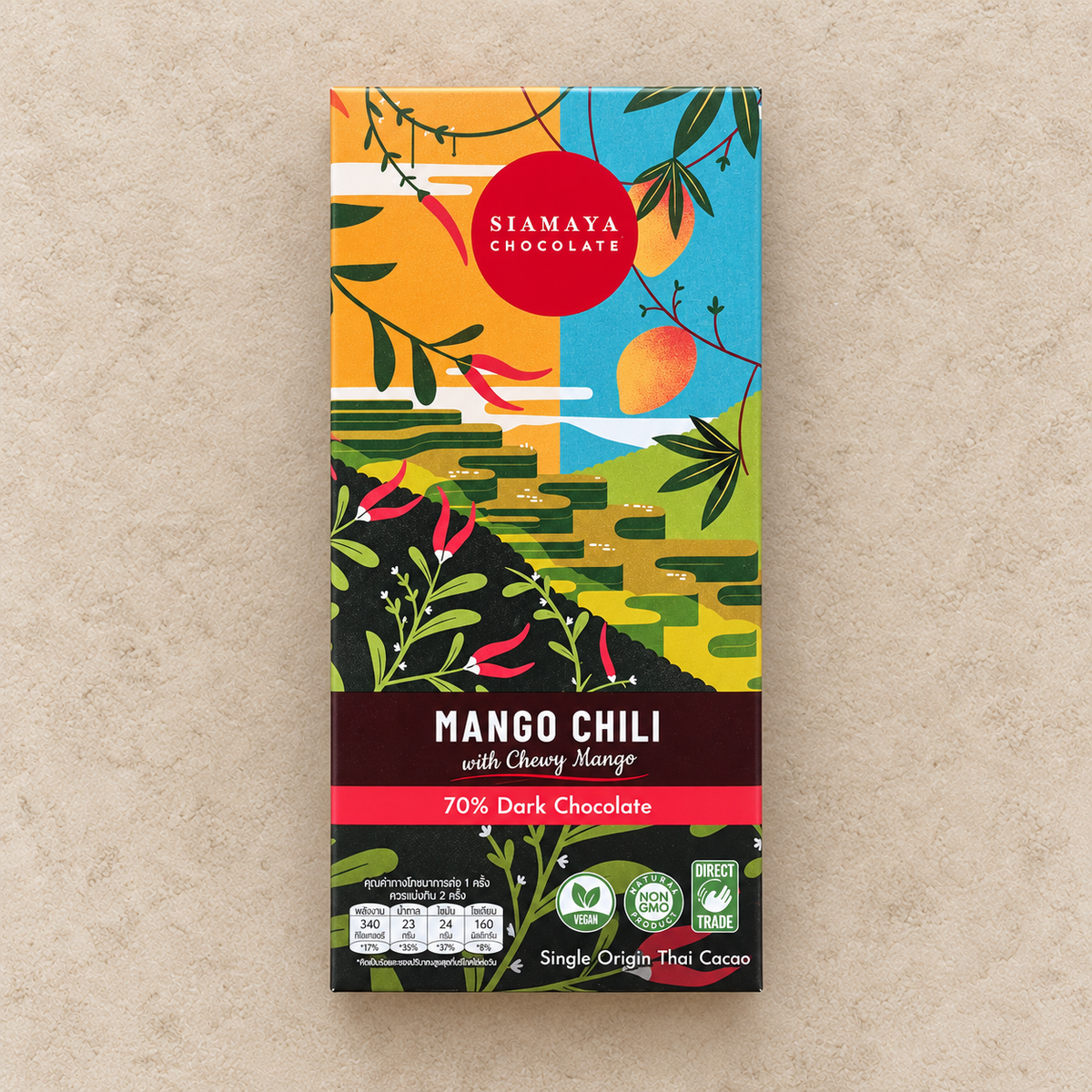 Siamaya Mango Chili 70% Dark Chocolate Bar