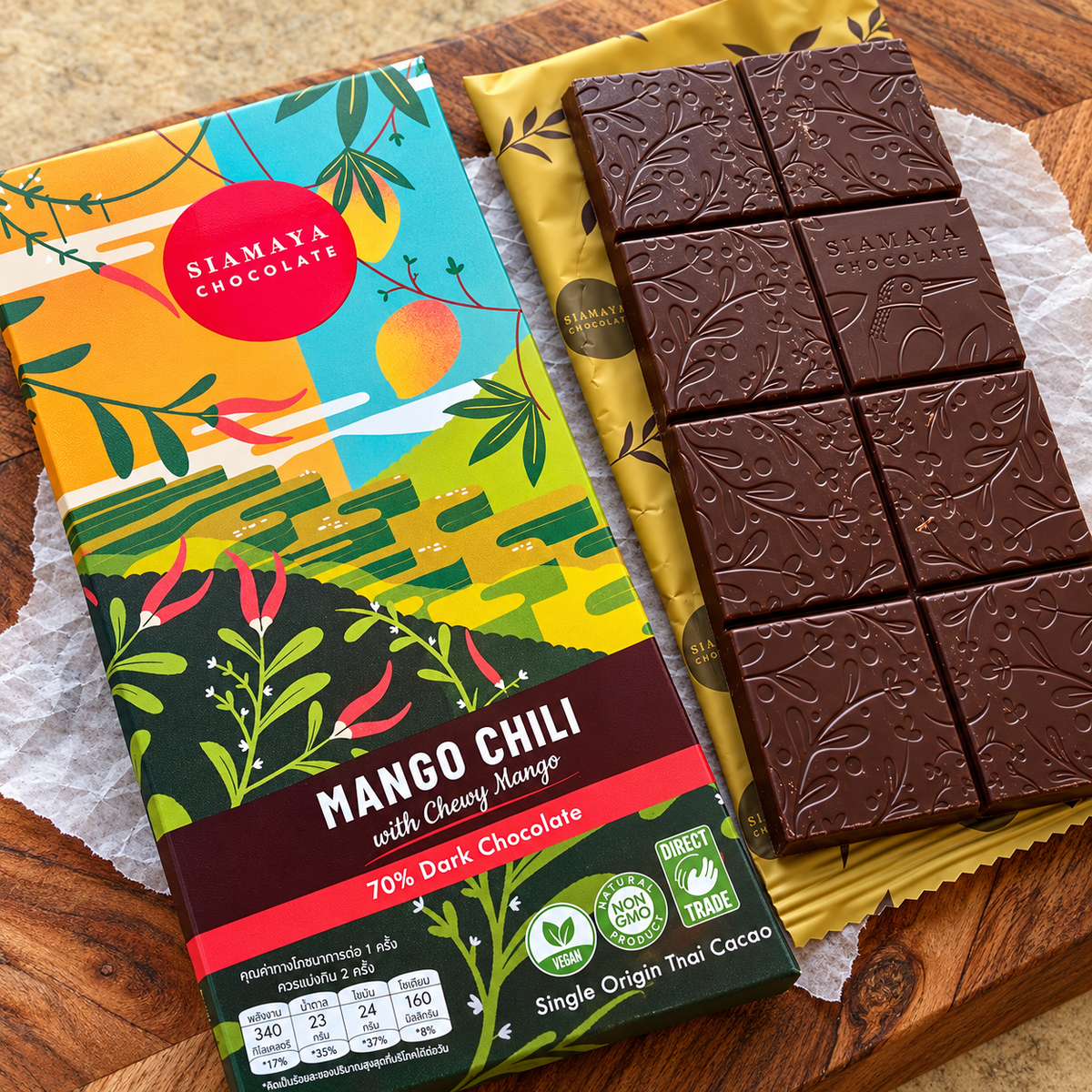 Siamaya Mango Chili 70% Dark Chocolate Bar