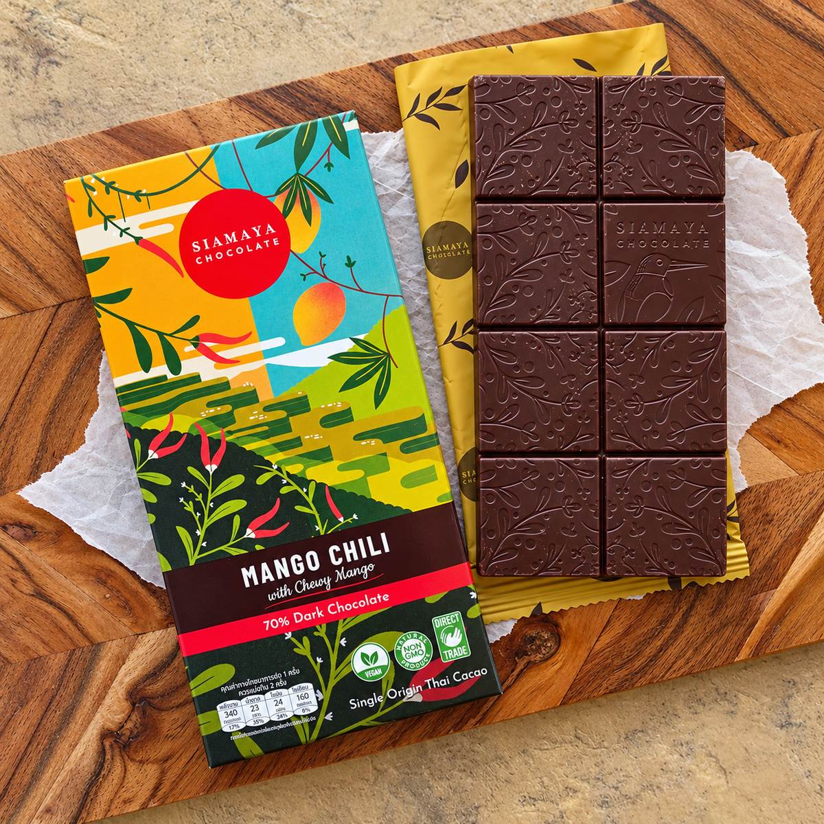 Siamaya Mango Chili 70% Dark Chocolate Bar