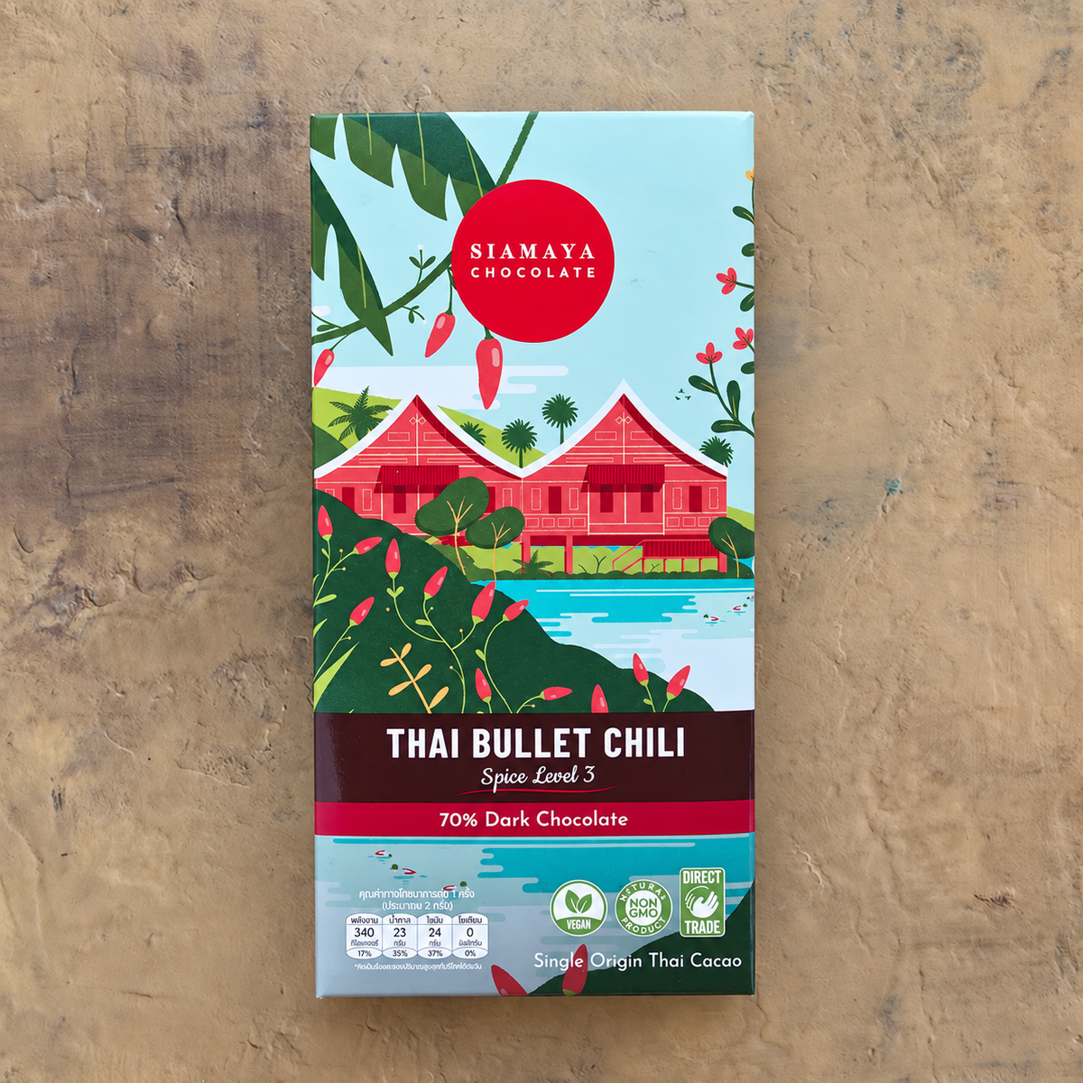 Siamaya Thai Bullet Chili 70% Dark Chocolate Bar